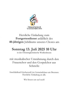 Frauenchor Weißenbrunn Jubiläum